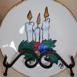 Hand painted Holiday Plates